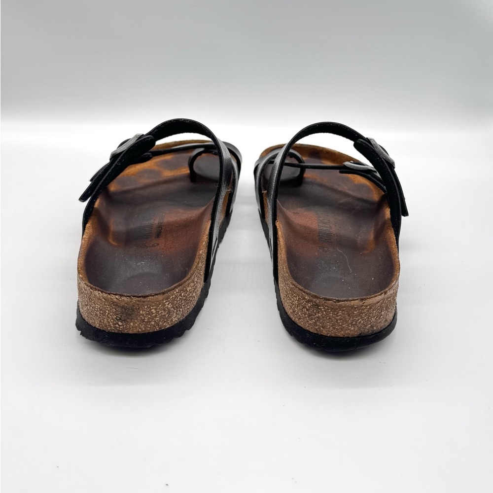 Birkenstock Gizeh Anthracite Gunmetal Leather Sandals - Picture 6 of 7